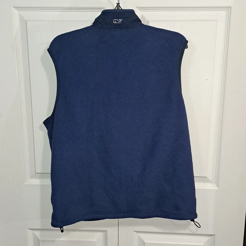 Vineyard Vines zip up fleece vest - blue - med